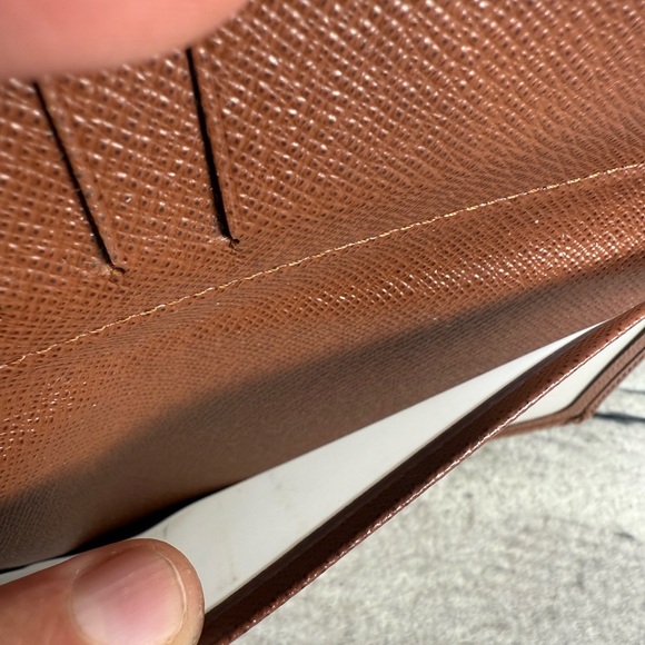 Louis Vuitton Porte Tresor Etui Papier Trifold Wallet Brown Monogram Canvas - Picture 14 of 15